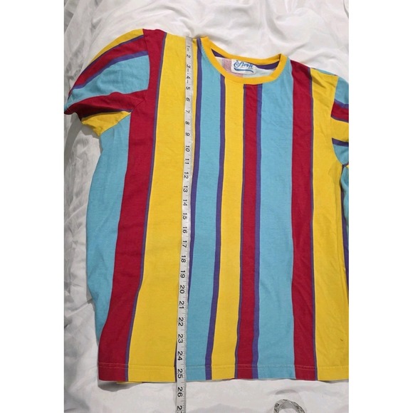 Vintage Fresh Prints Of Belair Retro Mens T Shirt Size Medium 90S Striped - Picture 5 of 7